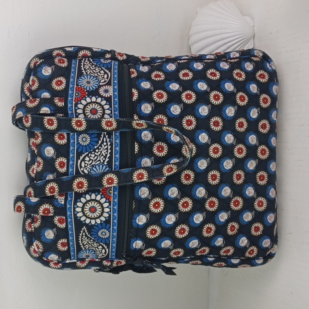 Vera Bradley Night Owl Extra Large Floral Paisly Shoulder Bag Tote 12" X 14" - Picture 4 of 16